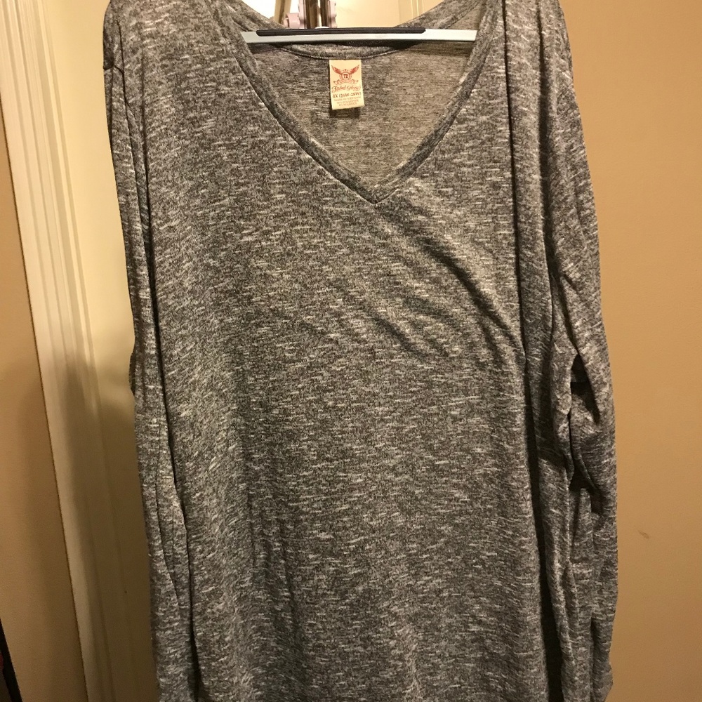 NWOT Faded Glory Heather Grey Tunic 4X